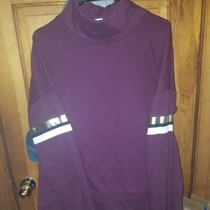 purple maroon pink turtle neck sweater